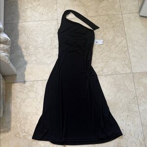 Mango Elegant Black Open Back Maxi Dress